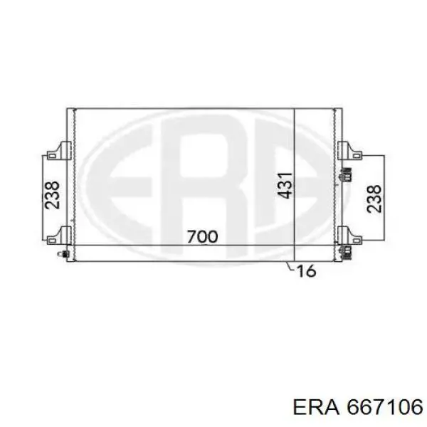 Конденсатор кондиціонера ERA 667106 ціна, від 81.05 USD