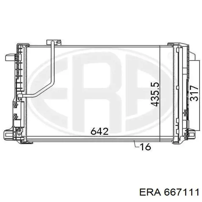 Конденсатор кондиціонера ERA 667111 ціна, від 85.53 USD