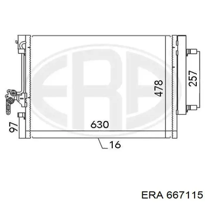 Конденсатор кондиціонера ERA 667115 ціна, від 93.27 USD