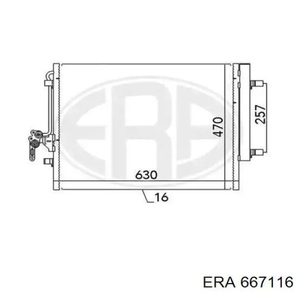 Конденсатор кондиціонера ERA 667116 ціна, від 104.50 USD