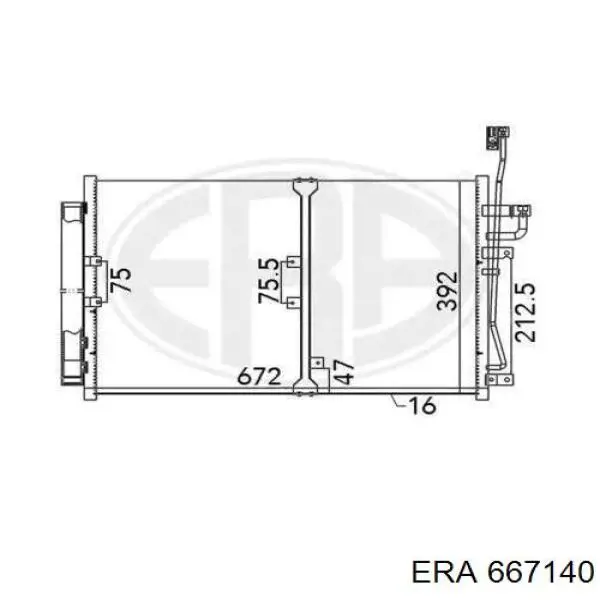 Конденсатор кондиціонера ERA 667140 ціна, від 103.05 USD