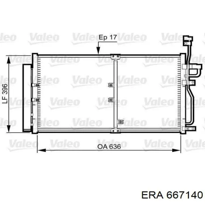 Радіатор кондиціонера 667140 ERA