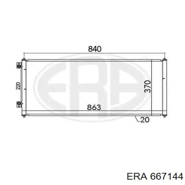 Конденсатор кондиціонера ERA 667144 ціна, від 86.08 USD