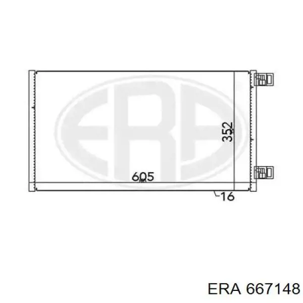 Радіатор кондиціонера 667148 ERA