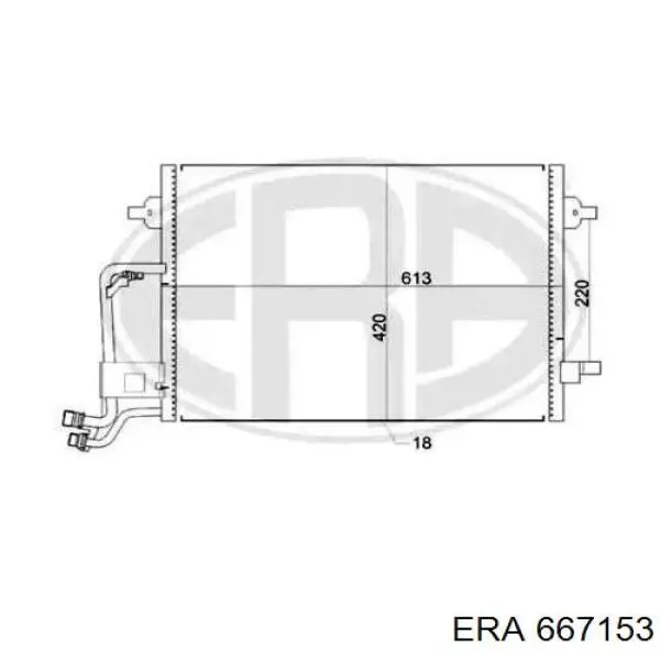 Радіатор кондиціонера 667153 ERA