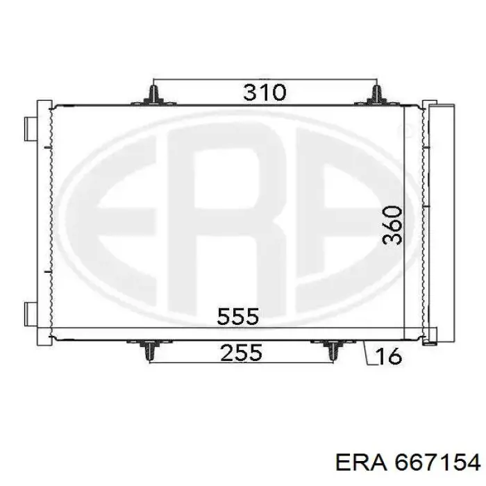 Конденсатор кондиціонера ERA 667154 ціна, від 78.71 USD
