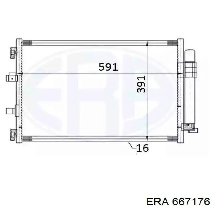 Конденсатор кондиціонера ERA 667176 ціна, від 84.49 USD