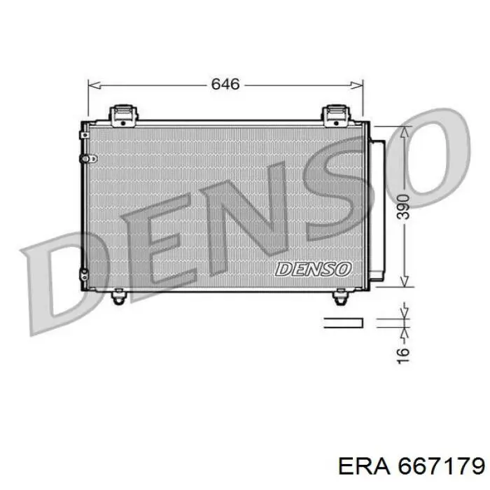 Радіатор кондиціонера 667179 ERA