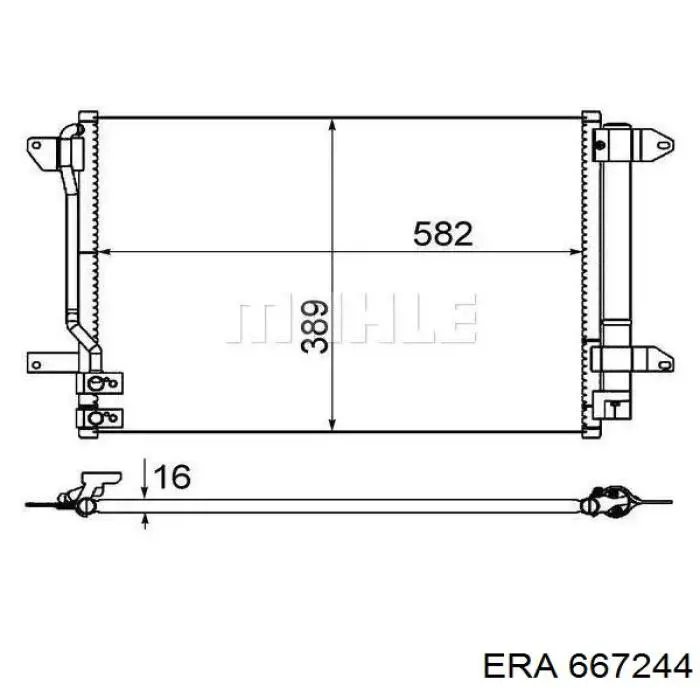 Конденсатор кондиціонера ERA 667244 ціна, від 89.01 USD