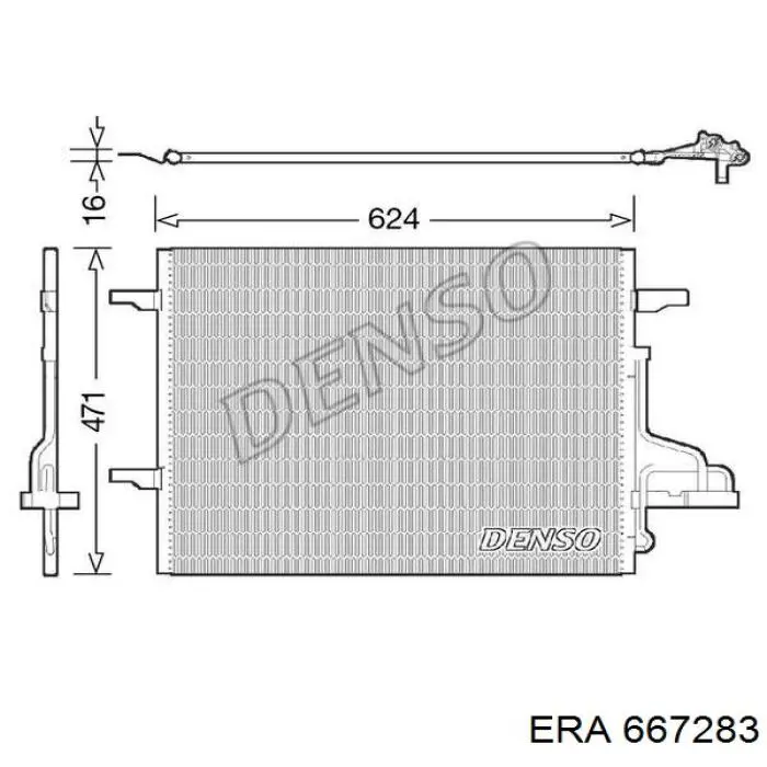 Радіатор кондиціонера 667283 ERA