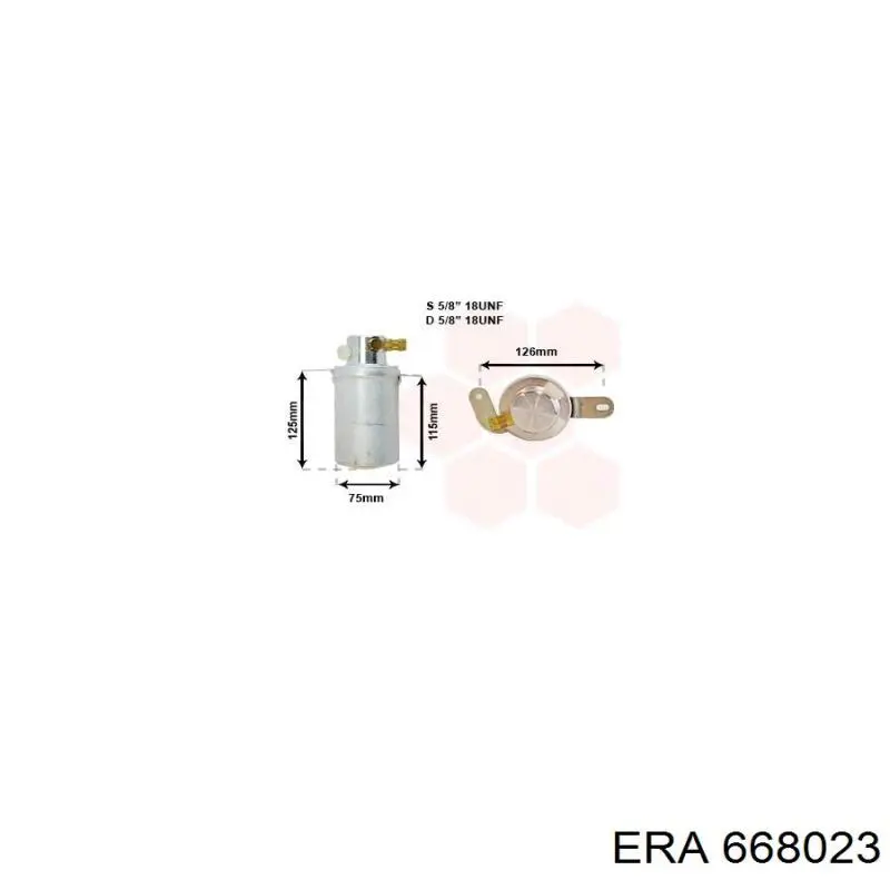 Ресивер-осушувач кондиціонера 668023 ERA