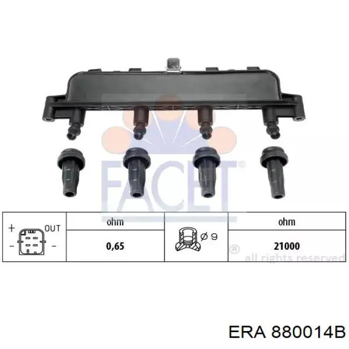 Купити 880014B ERA Котушка запалювання