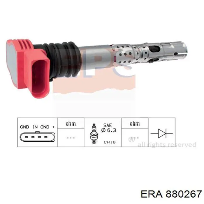 Купити 880267 ERA Котушка запалювання