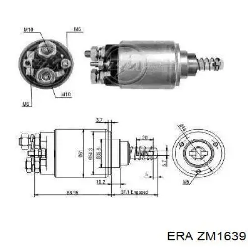 Купити ZM1639 ERA Втягуюче реле стартера