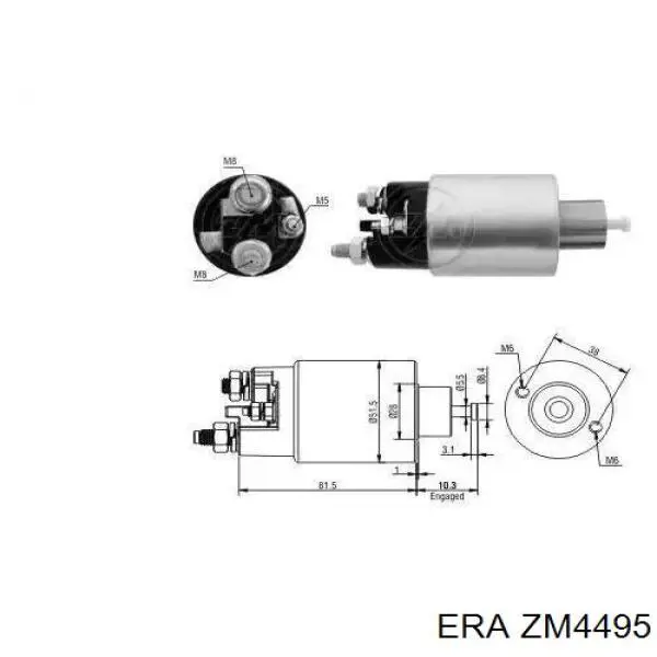 Втягуюче реле стартера ZM4495 ERA