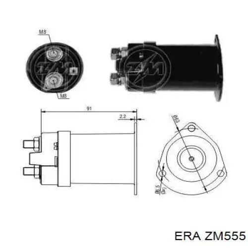 Купити ZM555 ERA Втягуюче реле стартера