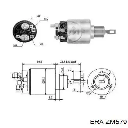 Реле втягуюче стартера ZM579 ERA