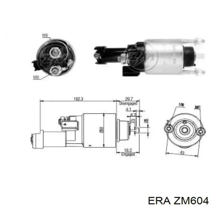  Втягуюче реле стартера Honda Prelude 5