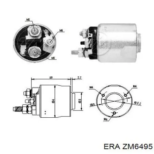 Купити ZM6495 ZM Втягуюче реле стартера