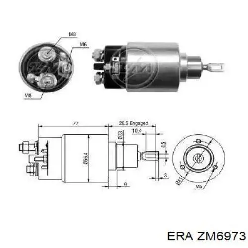 Купити ZM6973 ZM Втягуюче реле стартера