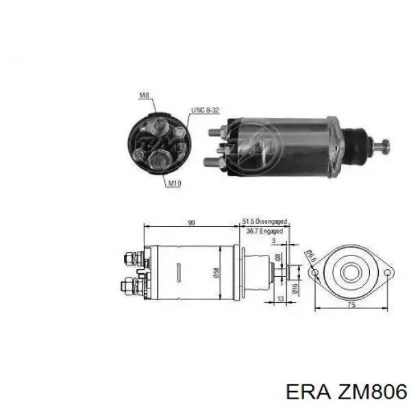 Купити ZM806 ERA Втягуюче реле стартера