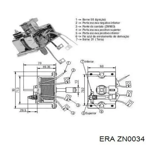 ZN0034 ERA Привід стартера бендикс
