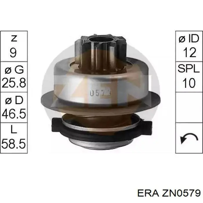 Купити ZN0579 ERA Бендикс стартера