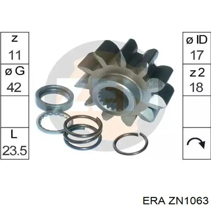 Купити ZN1063 ERA Бендикс стартера