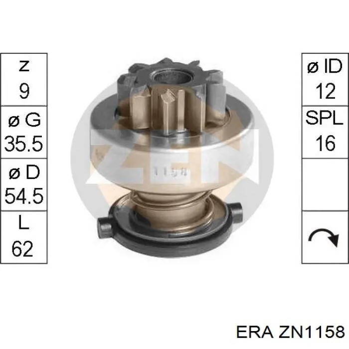 5001856564 Renault (RVI) Привід стартера бендикс