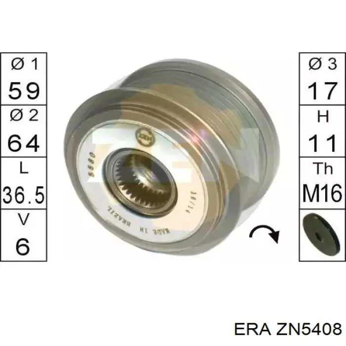 Шків генератора ZN5408 ERA