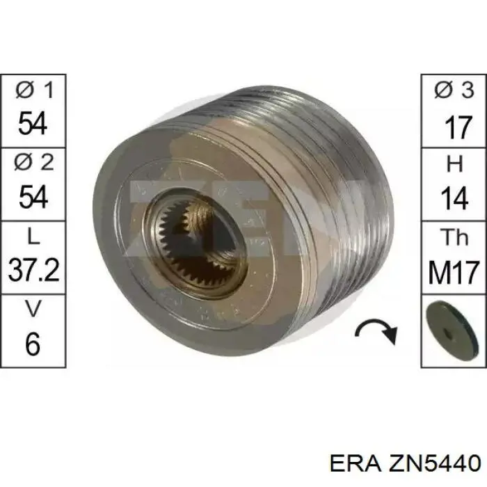 Інерційний шків ERA ZN5440 ціна, від 26.09 USD