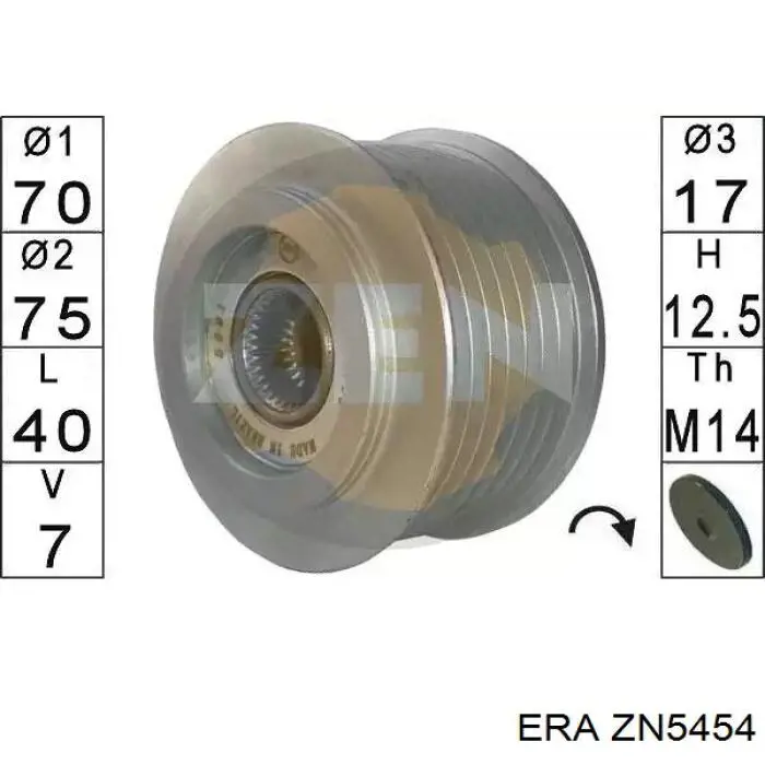 Шків генератора ZN5454 ERA
