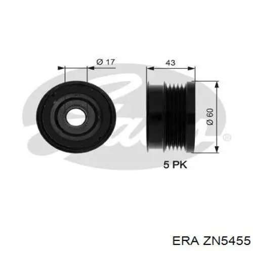 Інерційний шків ERA ZN5455 ціна, від 23.71 USD