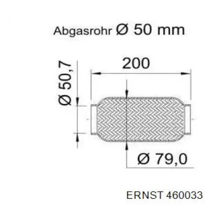 Гофра глушника 460033 Ernst