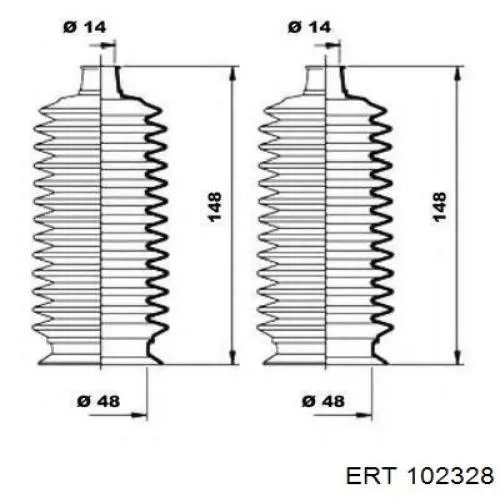 Пильник рульової тяги ERT 102328 ціна, від 6.17 USD