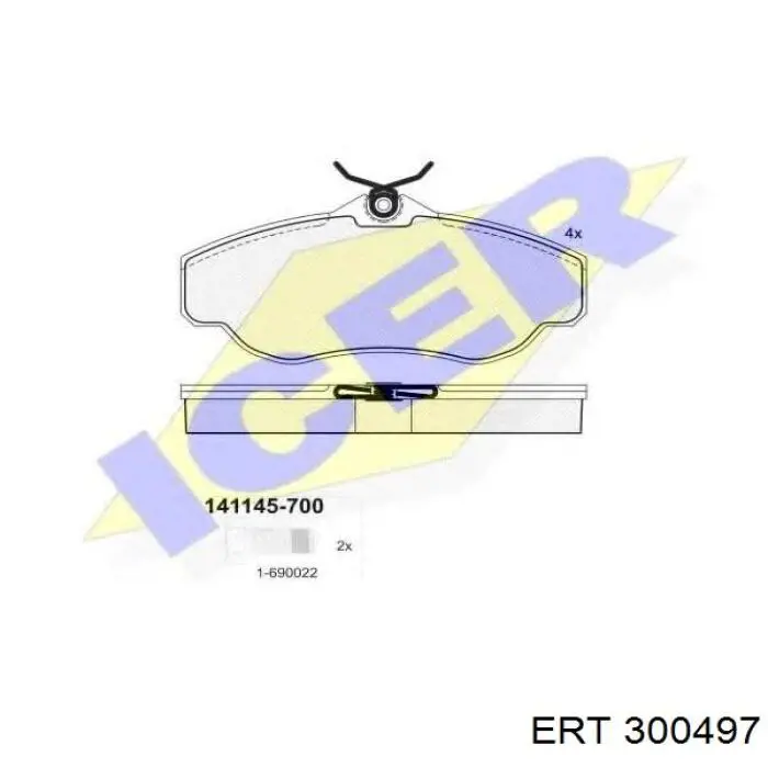 Ремкомплект заднього гальмівного циліндру 300497 ERT