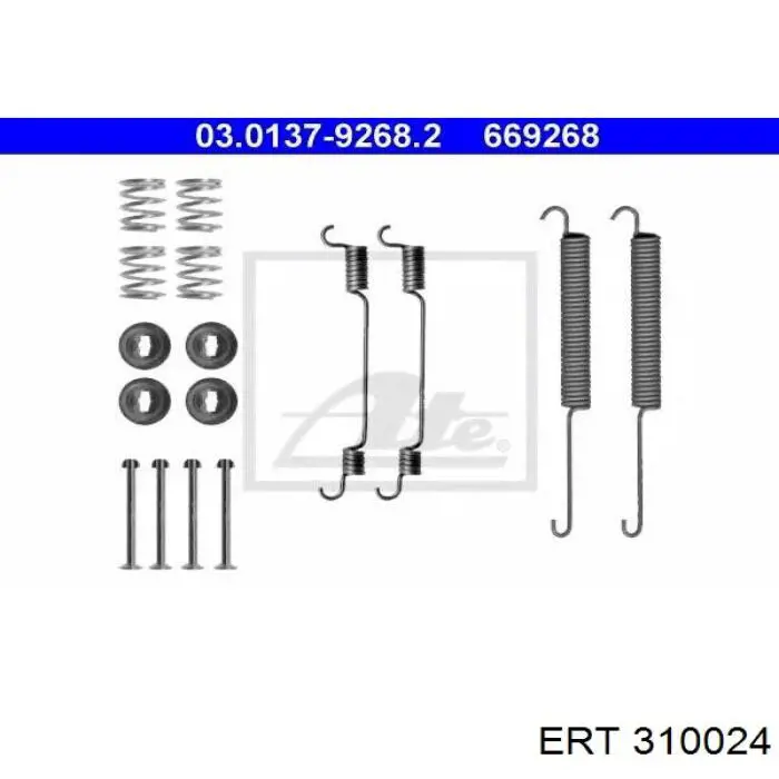 Ремкомплект задніх гальм ERT 310024 ціна, від 4.81 USD