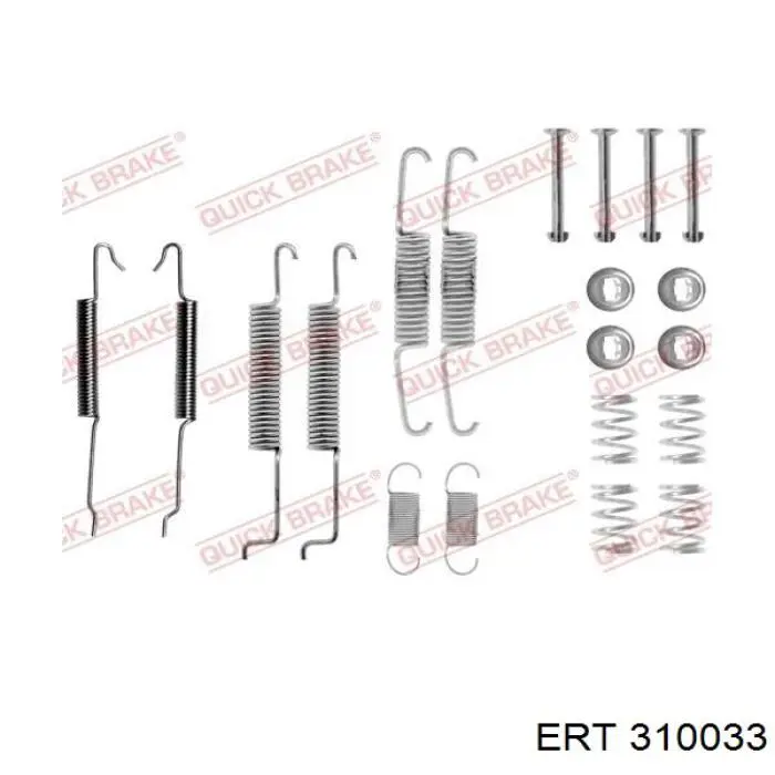 Монтажний комплект задніх барабанних колодок ERT 310033 ціна, від 7.40 USD