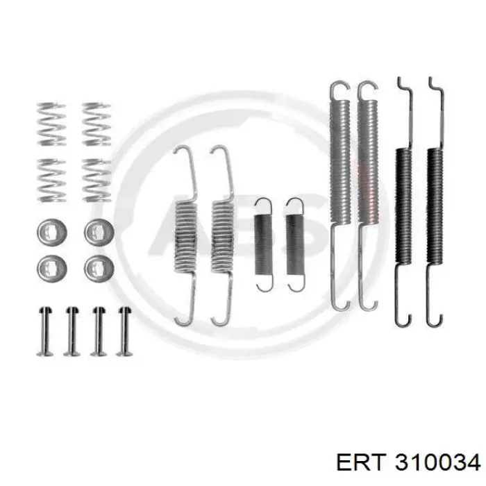 Монтажний комплект задніх барабанних колодок ERT 310034 ціна, від 6.93 USD