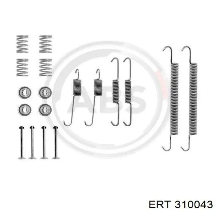 310043 ERT монтажний комплект задніх барабанних колодок