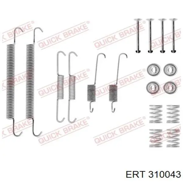 Монтажний комплект задніх барабанних колодок ERT 310043 ціна, від 5.03 USD
