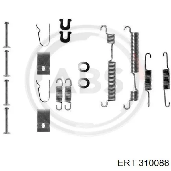 Ремкомплект гальмівних колодок ERT 310088 ціна, від 7.84 USD