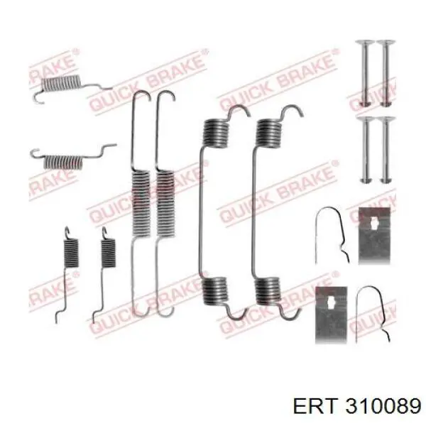 310089 ERT ремкомплект гальмівних колодок