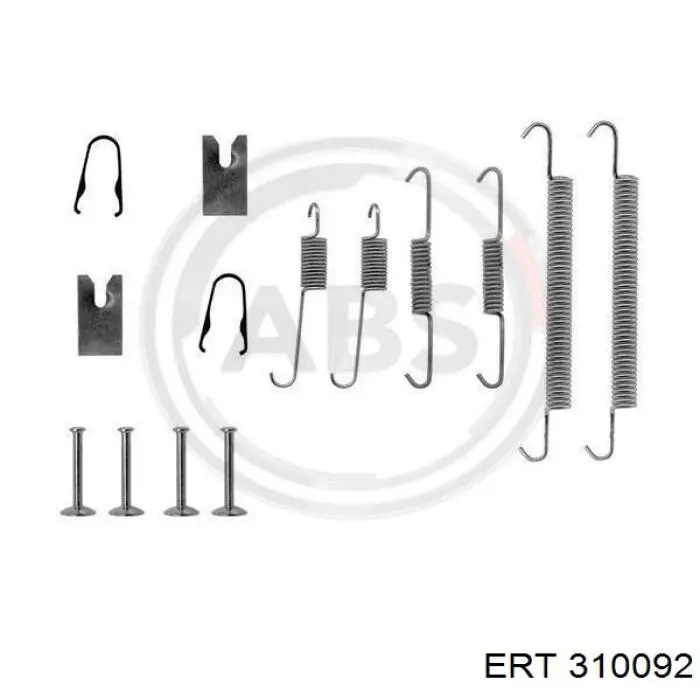 Монтажний комплект задніх барабанних колодок ERT 310092 ціна, від 7.22 USD