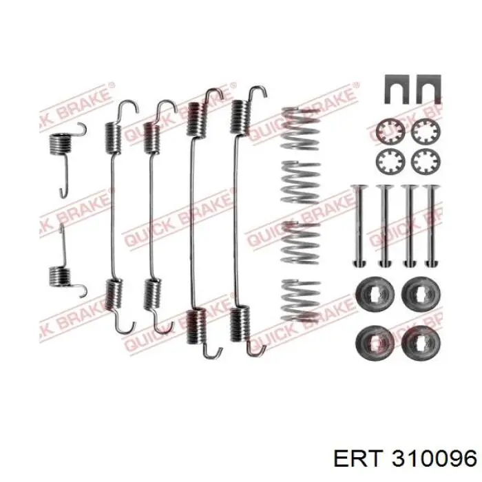 310096 ERT монтажний комплект задніх барабанних колодок