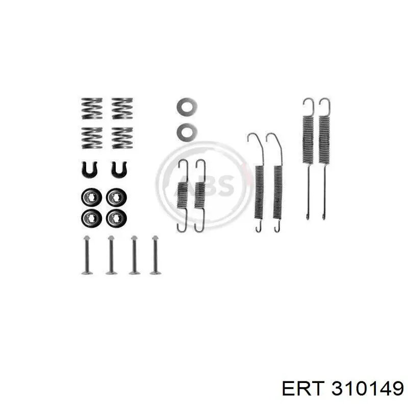 Монтажний комплект задніх барабанних колодок ERT 310149 ціна, від 6.59 USD