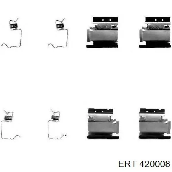 420008 ERT комплект пружинок кріплення дискових колодок, передніх