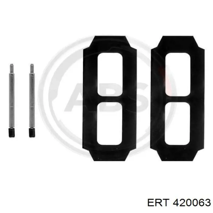 Комплект пружинок кріплення дискових колодок, передніх ERT 420063 ціна, від 6.72 USD