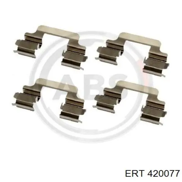 420077 ERT комплект пружинок кріплення дискових колодок, передніх