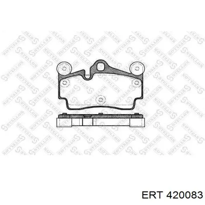 420083 ERT комплект пружинок кріплення дискових колодок, задніх